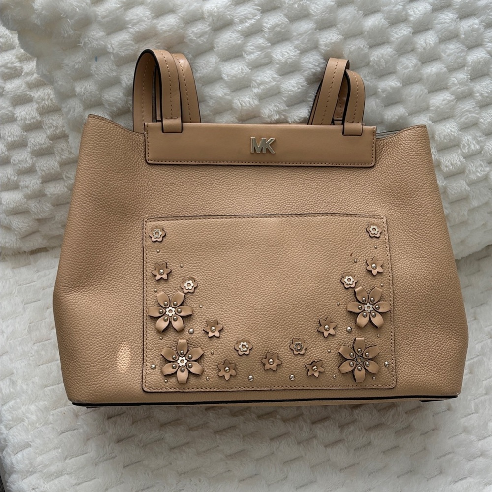 Michael Kors Beige Floral Tote